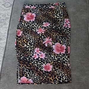 C) bebe Wild Floral Pencil Skirt